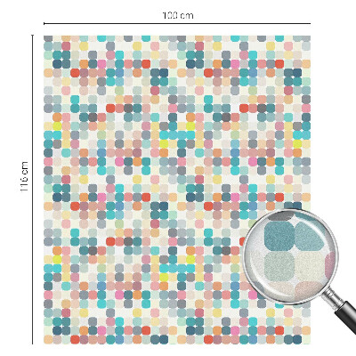 Pellicola adesiva effetto vetrata colorata Quadrati colorati