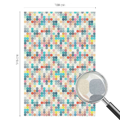 Pellicola adesiva effetto vetrata colorata Quadrati colorati