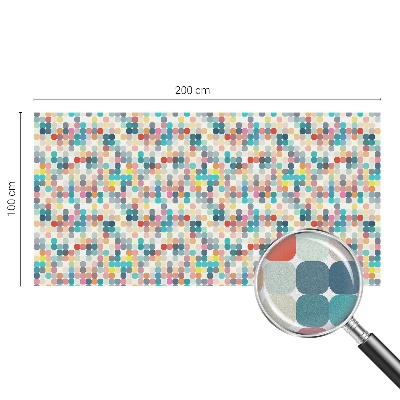 Pellicola adesiva effetto vetrata colorata Quadrati colorati