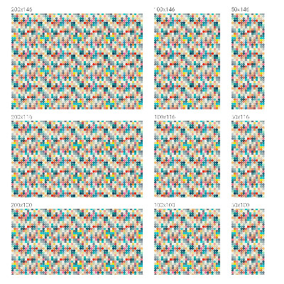 Pellicola adesiva effetto vetrata colorata Quadrati colorati