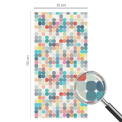 Pellicola adesiva effetto vetrata colorata Quadrati colorati