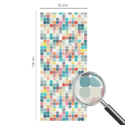 Pellicola adesiva effetto vetrata colorata Quadrati colorati