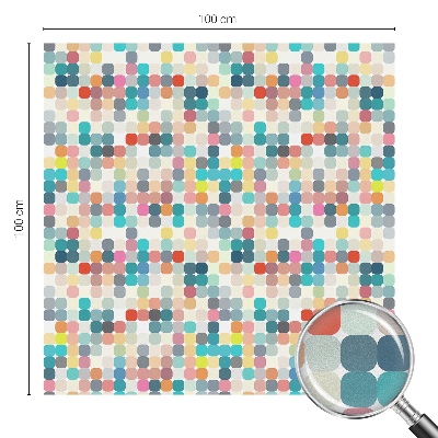 Pellicola adesiva effetto vetrata colorata Quadrati colorati