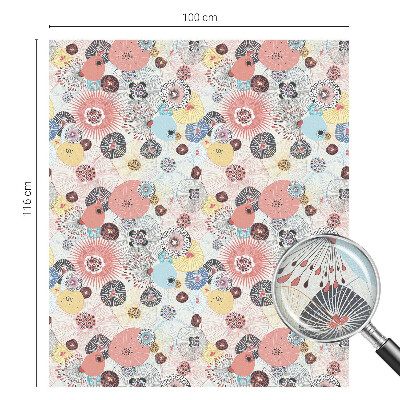 Pellicola per vetri effetto ghiaccio colorato fiore colorato