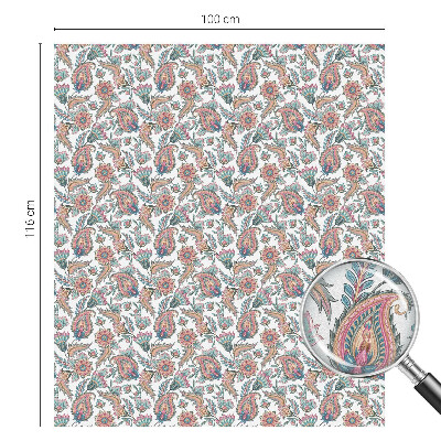 Pellicola per vetri effetto ghiaccio colorato Eleganza floreale