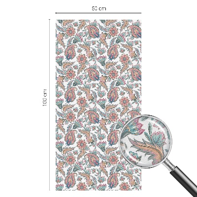 Pellicola per vetri effetto ghiaccio colorato Eleganza floreale