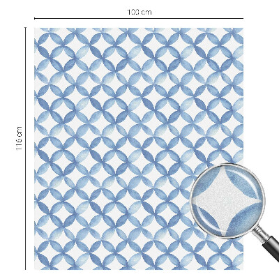Pellicola per vetri effetto vetrata Fiori geometrici
