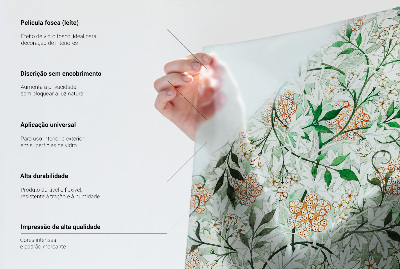 Pellicola per vetri effetto vetrata Fiori geometrici