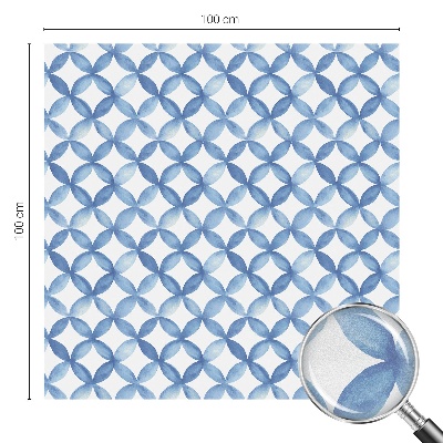 Pellicola per vetri effetto vetrata Fiori geometrici