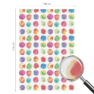 Pellicola per vetri effetto vetrata Cerchi colorati