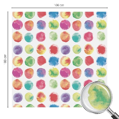 Pellicola per vetri effetto vetrata Cerchi colorati