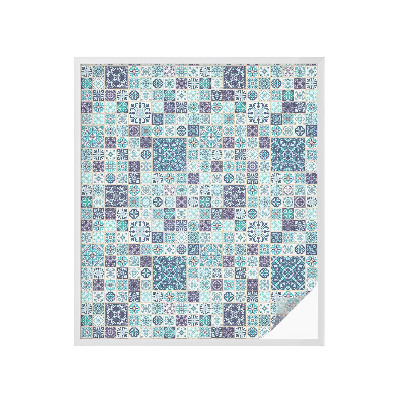 Pellicola adesiva effetto vetrata colorata Piastrelle floreali