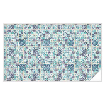 Pellicola adesiva effetto vetrata colorata Piastrelle floreali