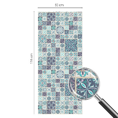 Pellicola adesiva effetto vetrata colorata Piastrelle floreali