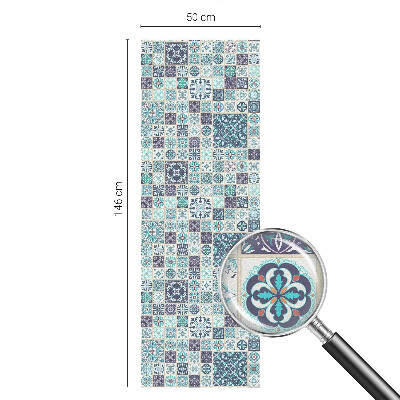 Pellicola adesiva effetto vetrata colorata Piastrelle floreali