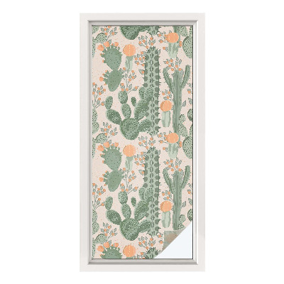 Pellicola per vetri effetto ghiaccio colorato Succulente verdi