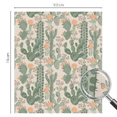 Pellicola per vetri effetto ghiaccio colorato Succulente verdi