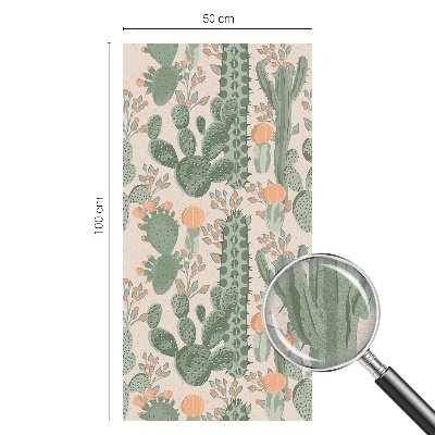 Pellicola per vetri effetto ghiaccio colorato Succulente verdi