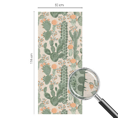 Pellicola per vetri effetto ghiaccio colorato Succulente verdi