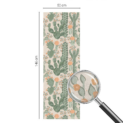 Pellicola per vetri effetto ghiaccio colorato Succulente verdi