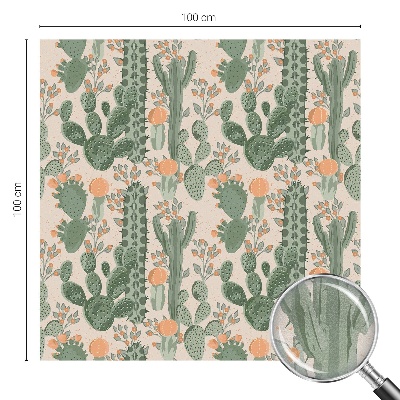 Pellicola per vetri effetto ghiaccio colorato Succulente verdi