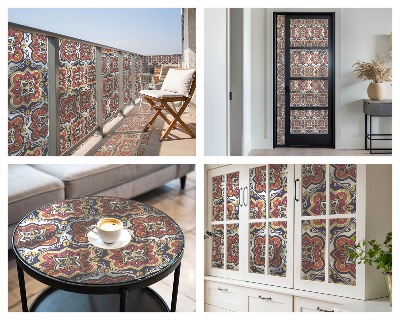 Pellicola decorativa per vetri Ornamento floreale