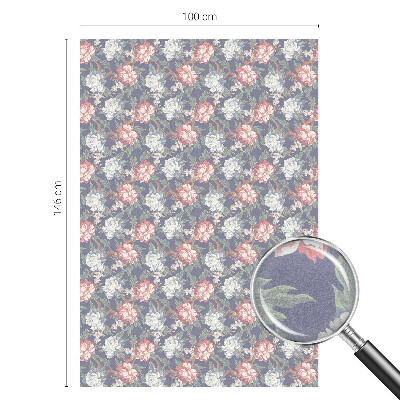 Pellicola per vetri effetto ghiaccio colorato Eleganza floreale