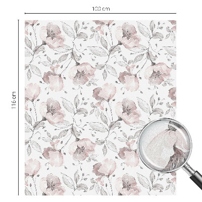 Pellicola adesiva effetto vetrata colorata Foglie di rosa