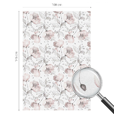 Pellicola adesiva effetto vetrata colorata Foglie di rosa