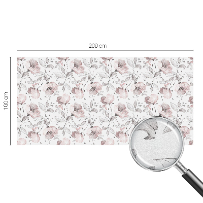 Pellicola adesiva effetto vetrata colorata Foglie di rosa