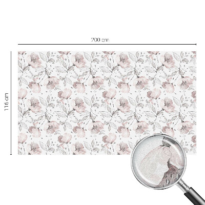 Pellicola adesiva effetto vetrata colorata Foglie di rosa