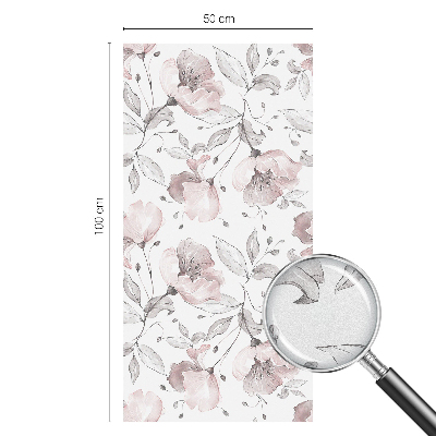 Pellicola adesiva effetto vetrata colorata Foglie di rosa