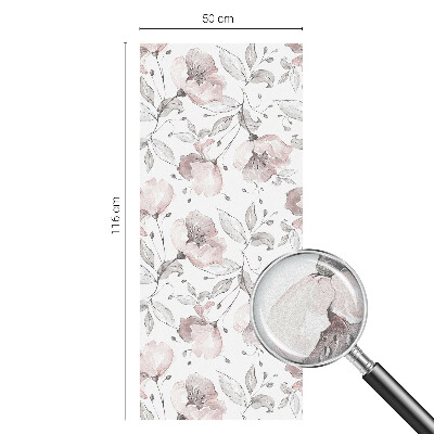 Pellicola adesiva effetto vetrata colorata Foglie di rosa