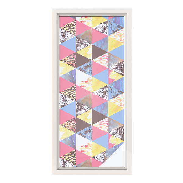 Pellicola per vetri effetto ghiaccio colorato Triangoli colorati