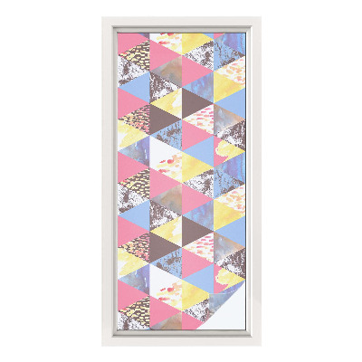 Pellicola per vetri effetto ghiaccio colorato Triangoli colorati