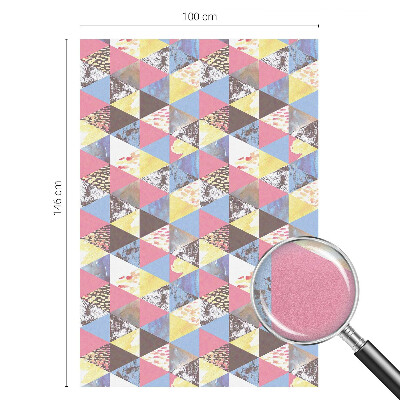 Pellicola per vetri effetto ghiaccio colorato Triangoli colorati