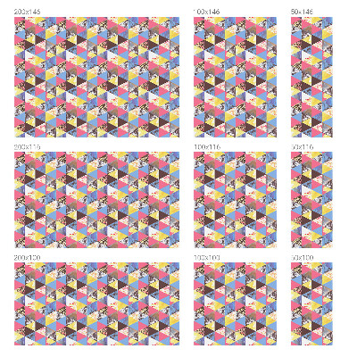 Pellicola per vetri effetto ghiaccio colorato Triangoli colorati