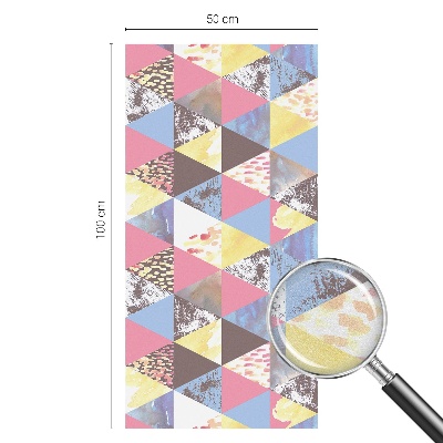 Pellicola per vetri effetto ghiaccio colorato Triangoli colorati