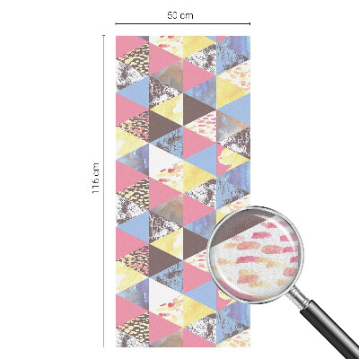 Pellicola per vetri effetto ghiaccio colorato Triangoli colorati