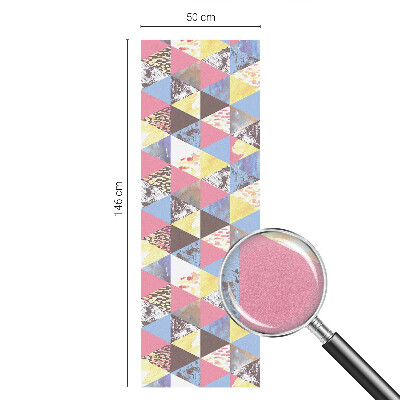 Pellicola per vetri effetto ghiaccio colorato Triangoli colorati