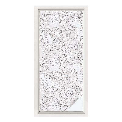 Pellicola adesiva effetto vetrata colorata Ornamento vegetale