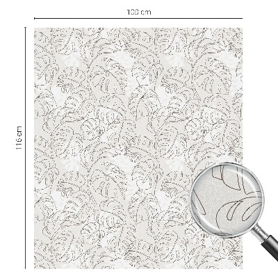 Pellicola adesiva effetto vetrata colorata Ornamento vegetale