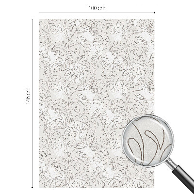 Pellicola adesiva effetto vetrata colorata Ornamento vegetale