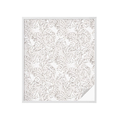 Pellicola adesiva effetto vetrata colorata Ornamento vegetale