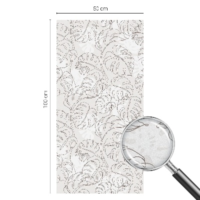 Pellicola adesiva effetto vetrata colorata Ornamento vegetale