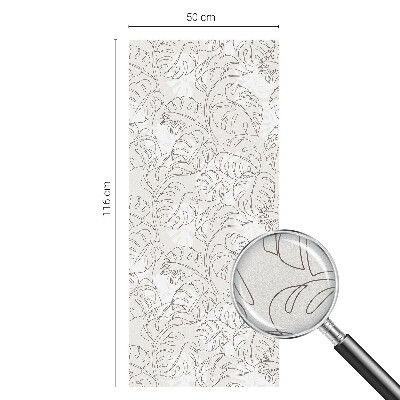 Pellicola adesiva effetto vetrata colorata Ornamento vegetale