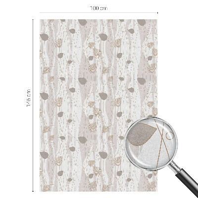 Pellicola per vetri effetto ghiaccio colorato Foglie eleganti