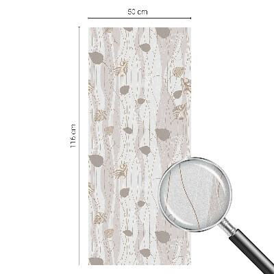 Pellicola per vetri effetto ghiaccio colorato Foglie eleganti