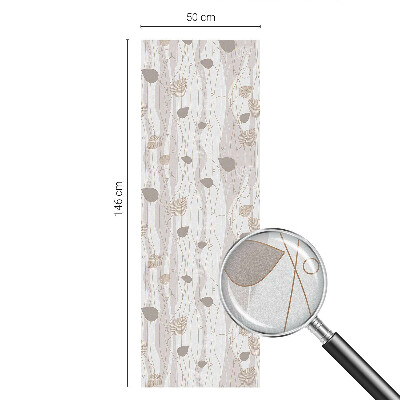 Pellicola per vetri effetto ghiaccio colorato Foglie eleganti