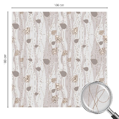 Pellicola per vetri effetto ghiaccio colorato Foglie eleganti